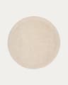 Marely round, white, wool rug, Ø 200 cm