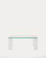 Adularia transparent, tempered-glass side table, 85 x 85 cm