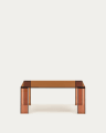 Adularia brown, tempered-glass side table, 85 x 85 cm