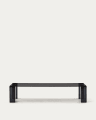 Adularia dark-grey, tempered-glass coffee table, 140 x 60 cm