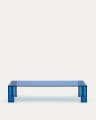 Adularia salontafel van blauw gehard glas 140 x 60 cm