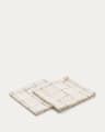 Ensemble Ersen de 2 serviettes 100 % coton blanc