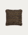Sayen black jute cushion cover 50 x 50 cm