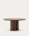 Table ronde Nealy en placage de noyer, finition foncée Ø 150 cm