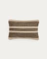 Aylin beige jute-embroidered cotton cushion cover 40 x 60 cm
