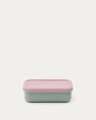 Lili lunch box in pink and turquoise silicone