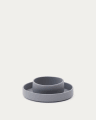 Lili plate and bowl set in blue silicone