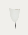 Nibla wall-mounted light fixture in white clay-effect metal