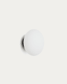 Bamila wall lamp in smoked glass and black metal Ø15cm