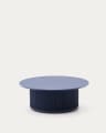 Sedalis outdoor coffee table in aluminium with blue rope cord Ø99 cm