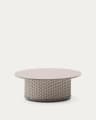 Sedalis outdoor coffee table in aluminium and taupe rope cord Ø99cm