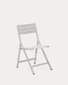 Silla de exterior plegable Torreta de aluminio con acabado gris claro