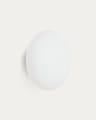 Bamila smoked glass and nickel wall lamp Ø25cm