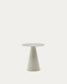 Table d'appoint Wilshire en verre trempé et métal avec finition peinture gris mat Ø 50 cm