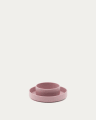 Lili plate and bowl set in pink silicone