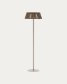 Aldet outdoor solar floor lamp in grey rope cord Ø46cm