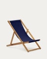 Adredna blue outdoor folding hammock made of FSC 100% solid acacia wood
