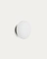 Bamila wall lamp in smoked glass and nickel Ø15cm
