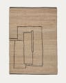 Graphic rug Velira in jute 200 x 300 cm