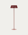 Aldet outdoor solar floor lamp in terracotta rope cord Ø46cm
