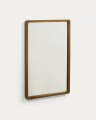 Shamel solid teak mirror with a walnut finish, 45 x 70 cm