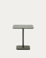 Brai outdoor table in green galvanised steel 70 x 70cm