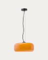 Reig orange glass ceiling lamp, Ø 38 cm