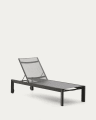 Canutells aluminum sun lounger with dark grey finish