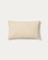Narela cushion cover in natural jacquard cotton and viscose 50 x 30 cm