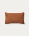 Elira wool and cotton cushion cover in orange 50 x 30 cm