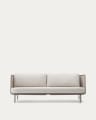 Sedalis outdoor 3-seater sofa in aluminium and taupe rope cord 210cm