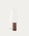 Marga table lamp made from solid rubber wood with dark finish