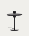Nuvira table lamp in black satin metal