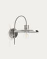 Nuvira wall light in light grey brushed metal