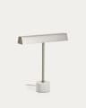 Lynor brushed metal table lamp with black marble base