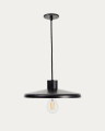 Nuvira ceiling lamp in black satin metal