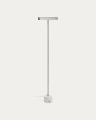 Lynor brushed metal floor lamp with black marble base