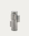 Adrina portable LED table lamp in light grey metal with brushed finish
