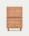 Uxue solid acacia wood sideboard in a natural finish, 100 x 155 cm