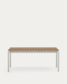Tavolo allungabile da esterno Canyelles in legno composito e alluminio grigio chiaro 180 (240) x 100 cm