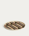 Julnet dinner plate in brown ceramic
