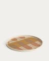 Julnet dinner plate in beige ceramic