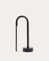 Candeeiro de mesa portátil Bow de alumínio preto