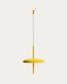 Candeeiro de teto portátil Porte de alumínio amarelo Ø 16 cm