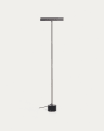 Lynor brushed metal floor lamp with white marble base