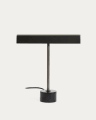 Lynor brushed metal table lamp with white marble base