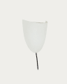Nibla wall-mounted light fixture in white clay-effect metal