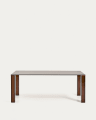 Adularia table in brown tempered glass 200 x 100cm