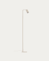 Manie metal floor lamp with beige textured finish