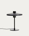 Nuvira table lamp in black satin metal